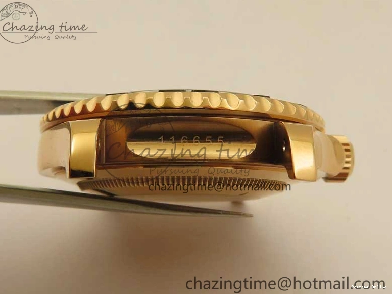 0405 Yacht-Master 126655 RG 3EF 1:1 Best Edition Black Ceramic Bezel on Black Rubber Strap VS Reliable 2488